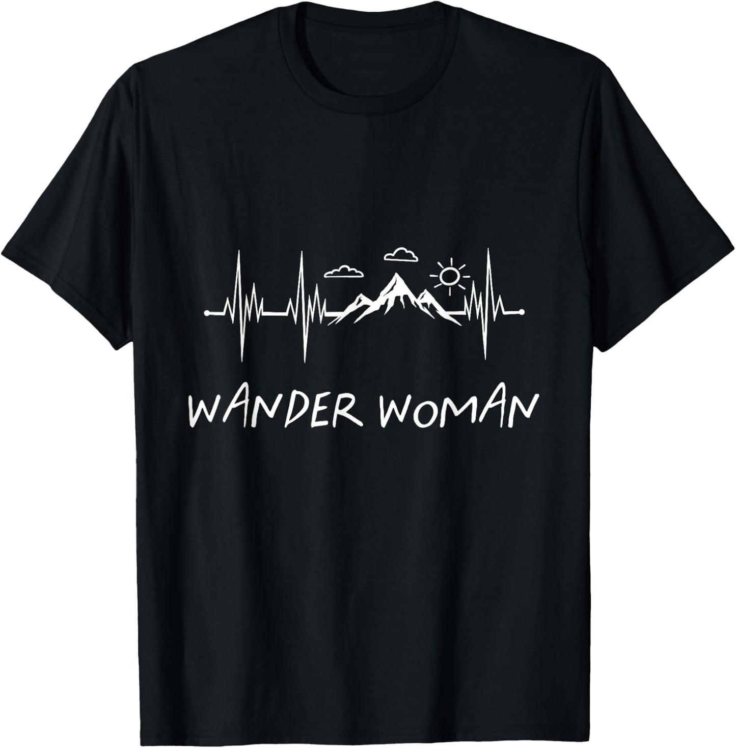 Wander Woman Women's Hiking Trekking Nature Love T-Shirt - T-Shirt | Black