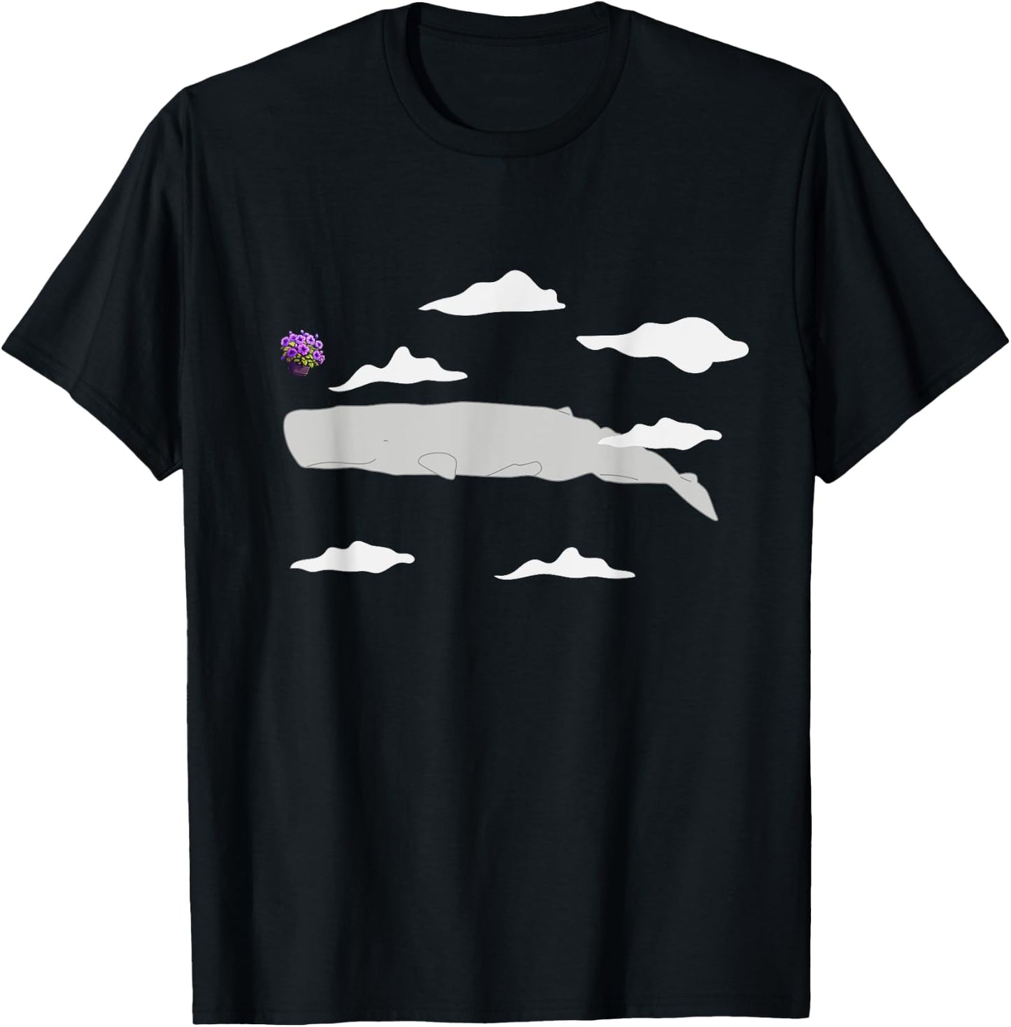 Oh No Not Again Funny Whale and Petunia Awsome T-Shirt - T-Shirt | Black
