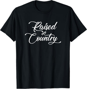 Raised On Country Casual T-Shirt - T-Shirt | Black