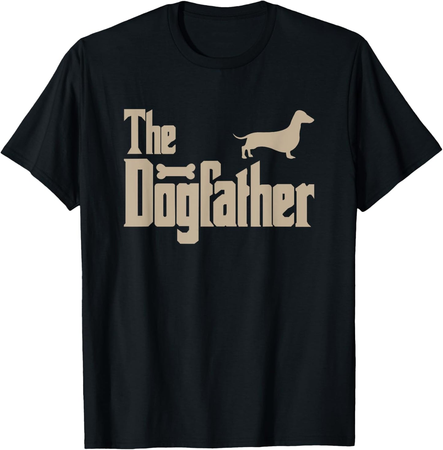 Dachshund Dog Lovers Gifts "The Dogfather" Men Shirts T-Shirt - T-Shirt | Black