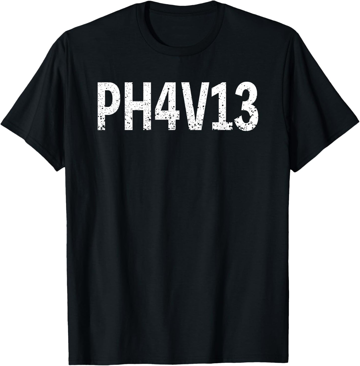 Philippians 4:13 Christian Catholic Bible Verse Distressed T-Shirt - T-Shirt | Black