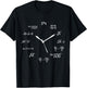 Novelty Math Clock with Math Equations T-Shirt - T-Shirt | Black