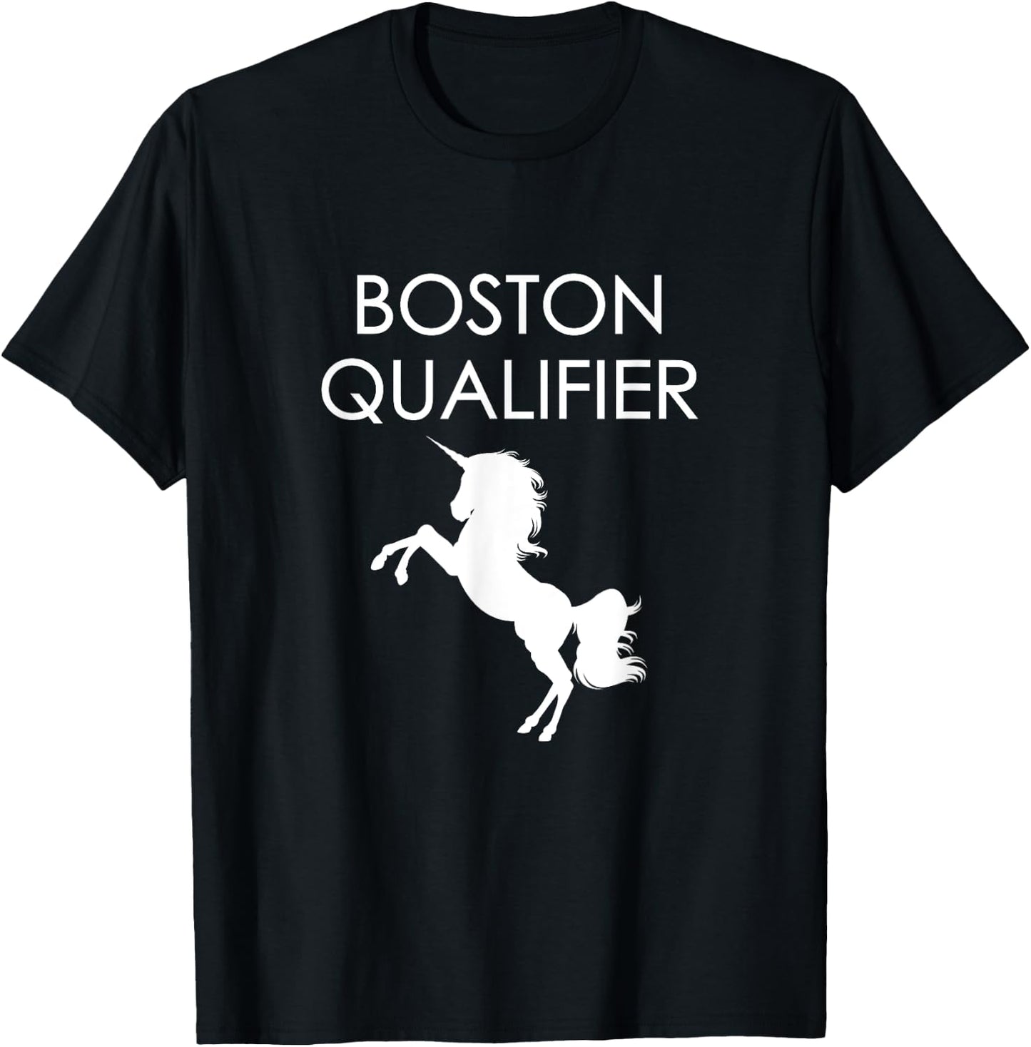 Boston Qualifier Unicorn Character T-Shirt - T-Shirt | Black