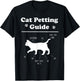 Cat Petting Guide Funny Cat Owner Pet Kitten Petting Guide Men Women Kids T-Shirt - T-Shirt | Black