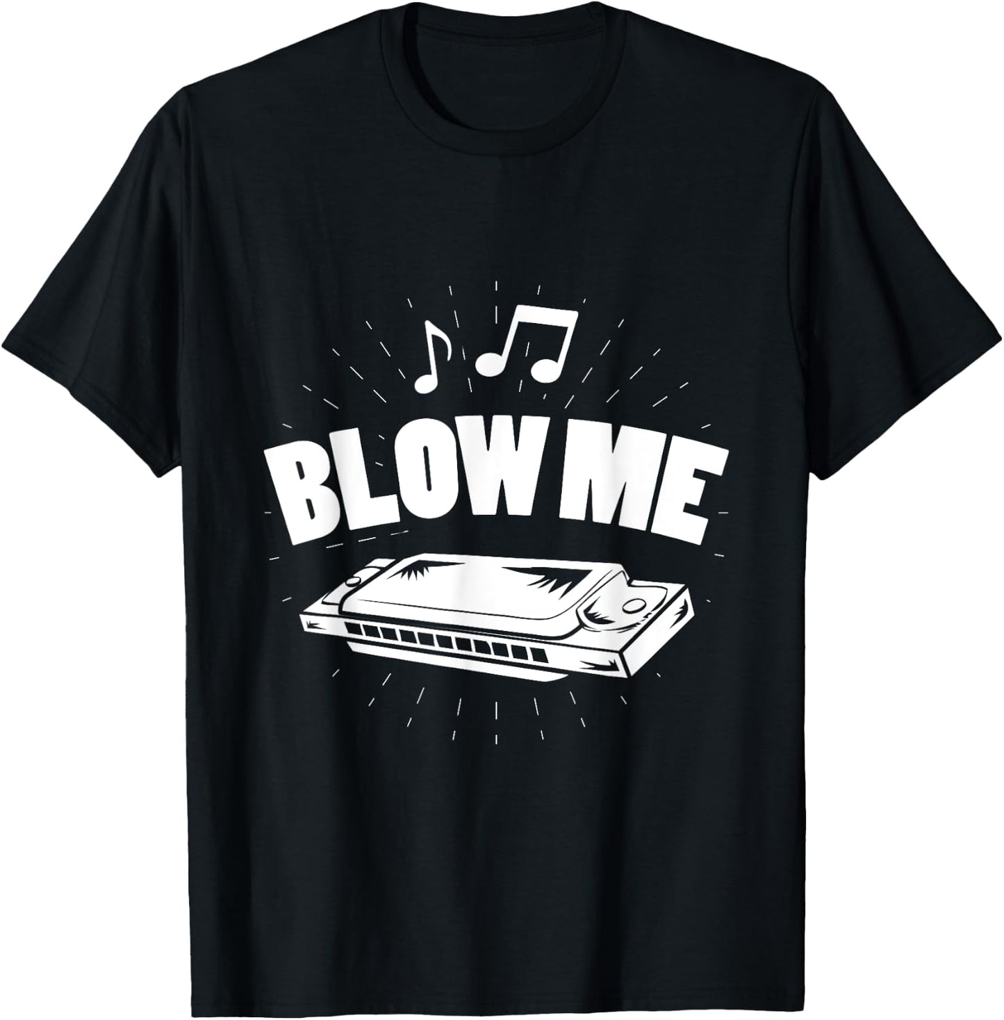 Harmonica Music Lovers Blow Me T-Shirt - T-Shirt | Black