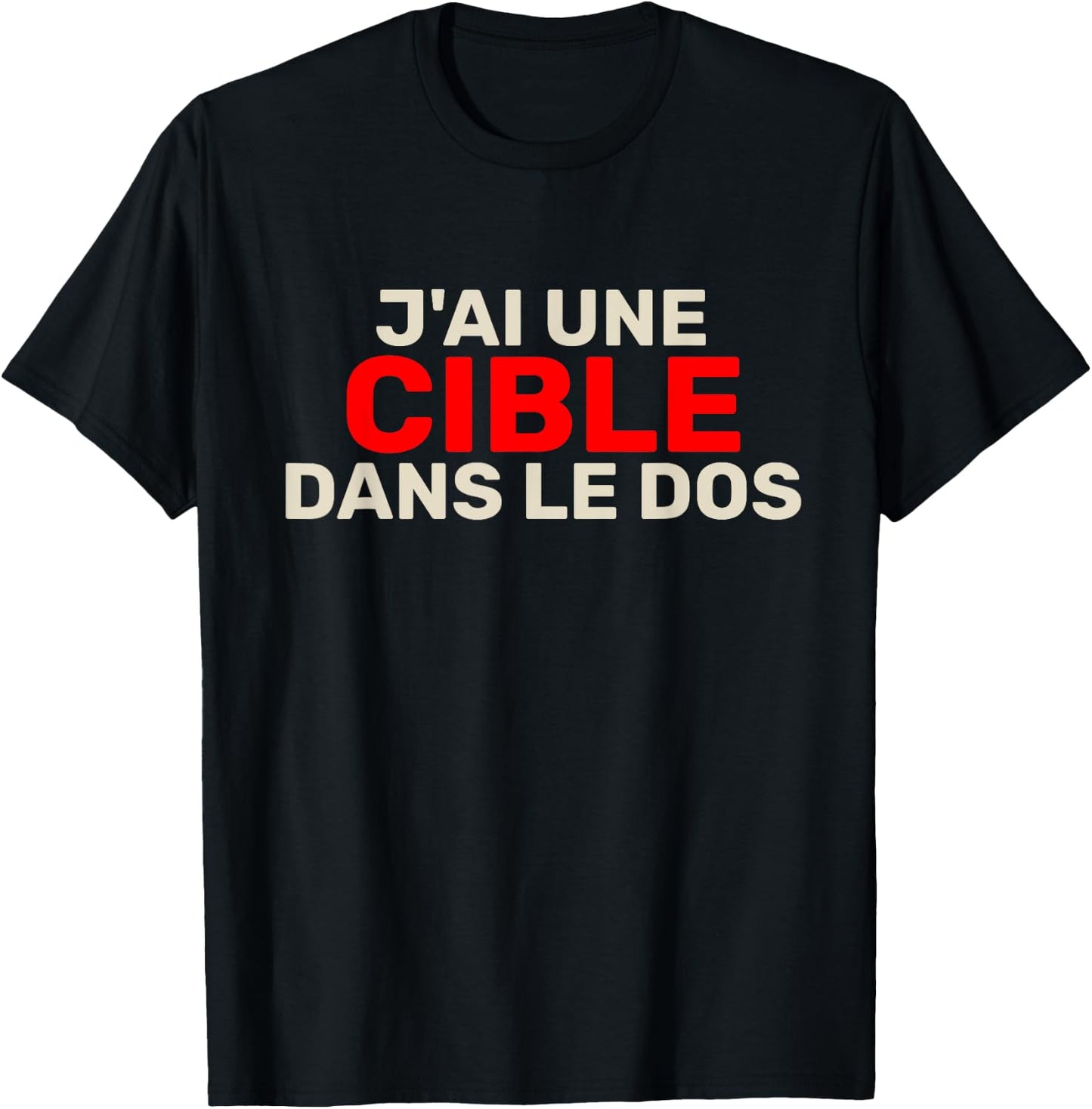 I Have A Target In The Back, Be Warned I Never Miss , Black, S T-Shirt - T-Shirt | Black