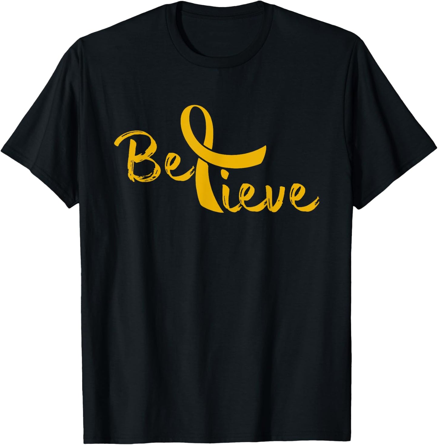 Believe - Childhood Cancer Shirt Gift Childhood Cancer T-Shirt - T-Shirt | Black