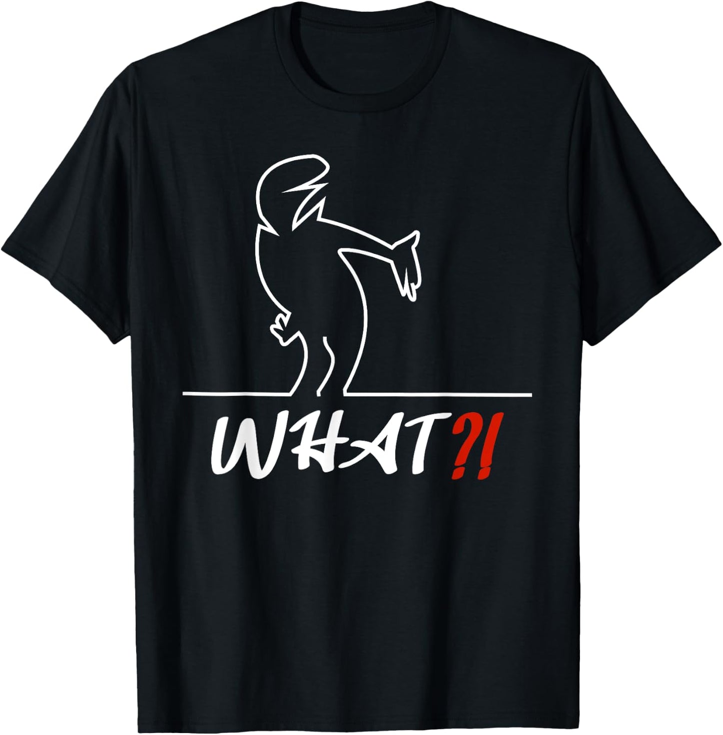 with German Text "Lustiges Mann sags was? - WHAT?!", black T-Shirt - T-Shirt | Black