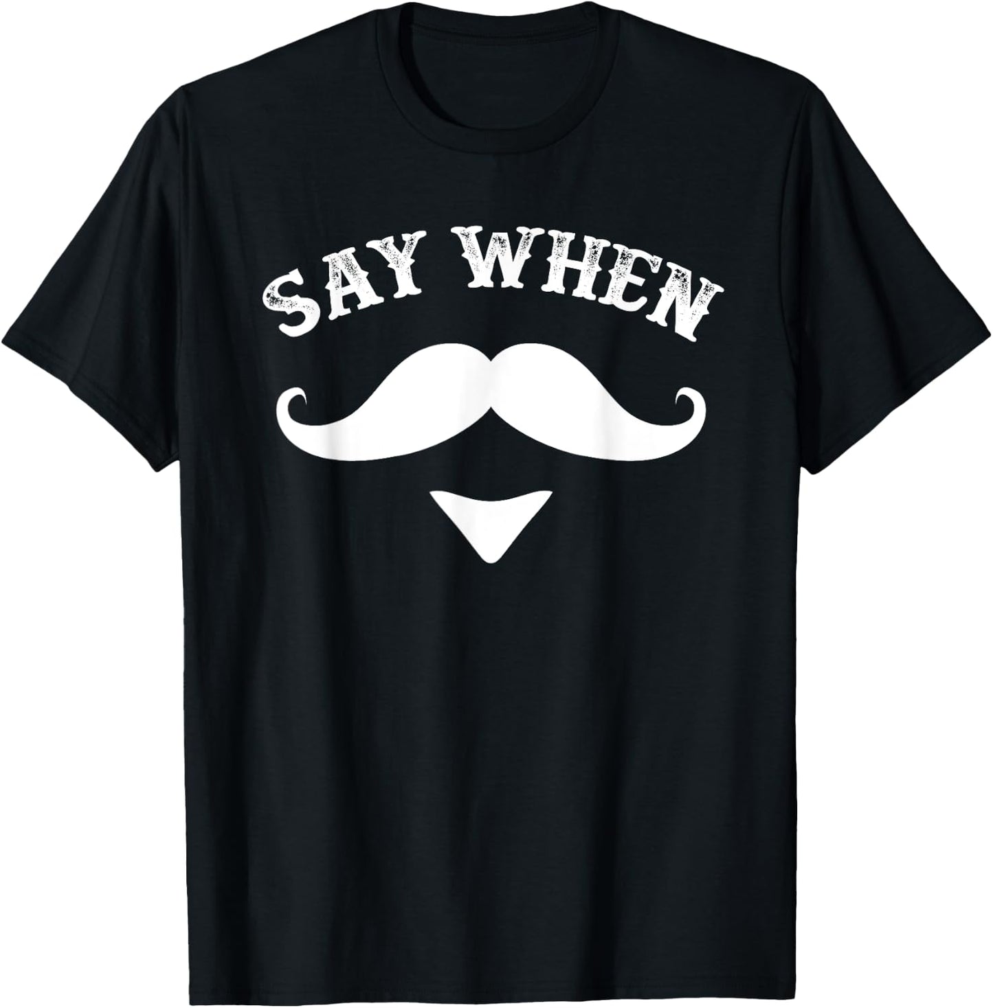 Say When Western Doc Holiday with Moustache T-Shirt - T-Shirt | Black