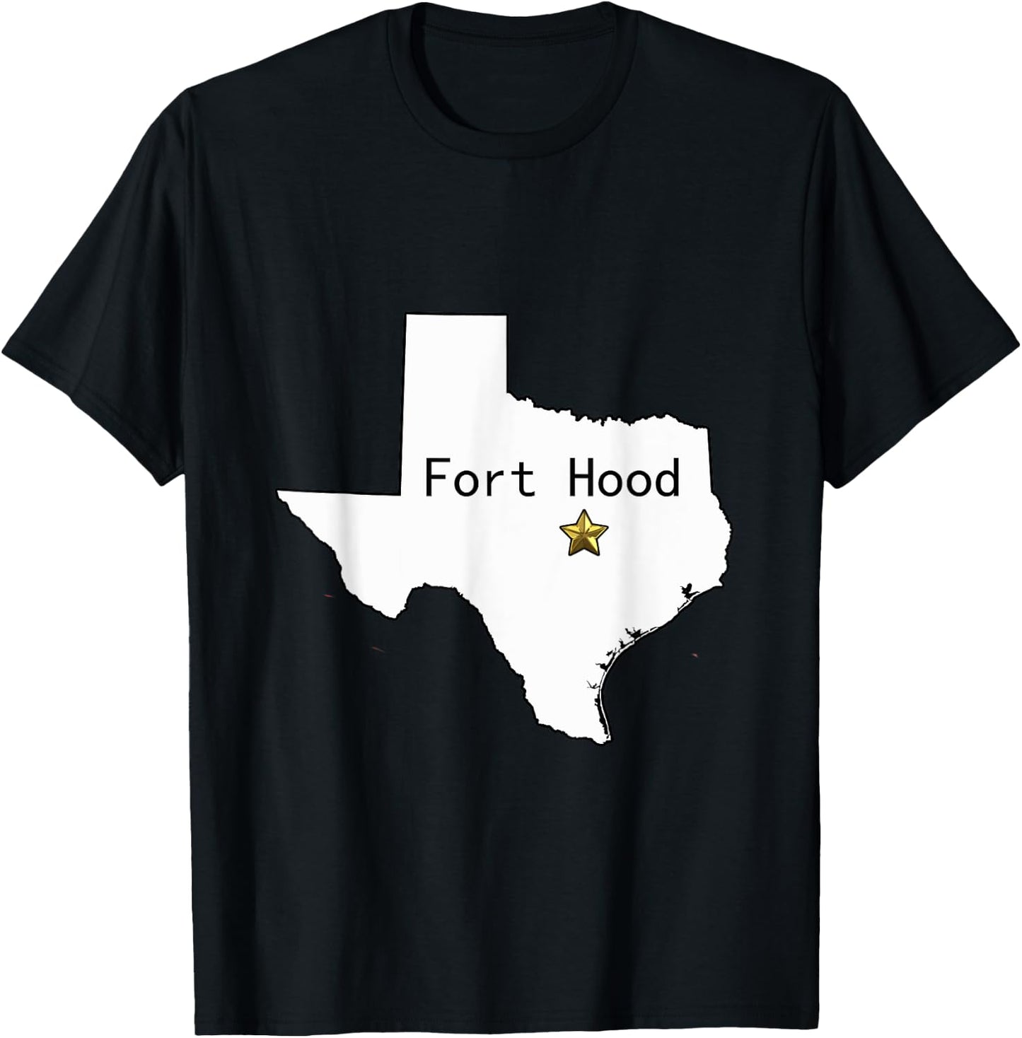 Fort Hood Military Base - Army Post at Killeen, TX design T-Shirt - T-Shirt | Black