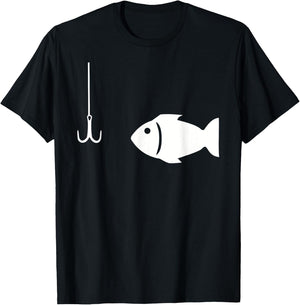 Fish and hook T-Shirt - T-Shirt | Black
