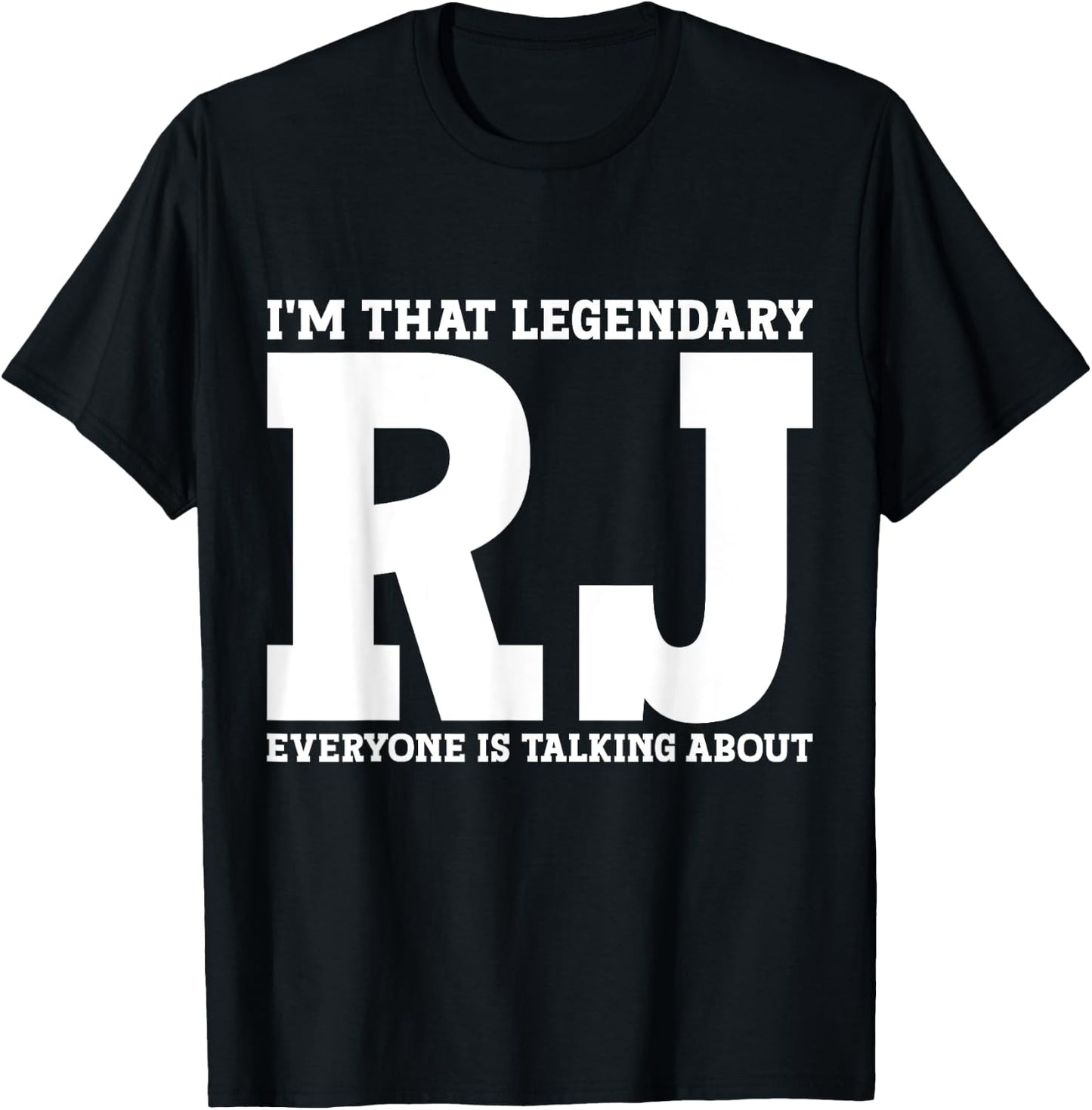 Rj Personal Name First Name Funny Rj T-Shirt - T-Shirt | Black