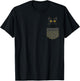 Lustige schwarze Katze in der Tasche für Katzen Mama und Katzenpapa T-Shirt - T-Shirt | Black