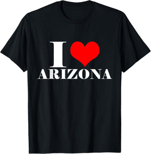 I Love Arizona T Shirt , I Heart Arizona USA Shirt T-Shirt - T-Shirt | Black