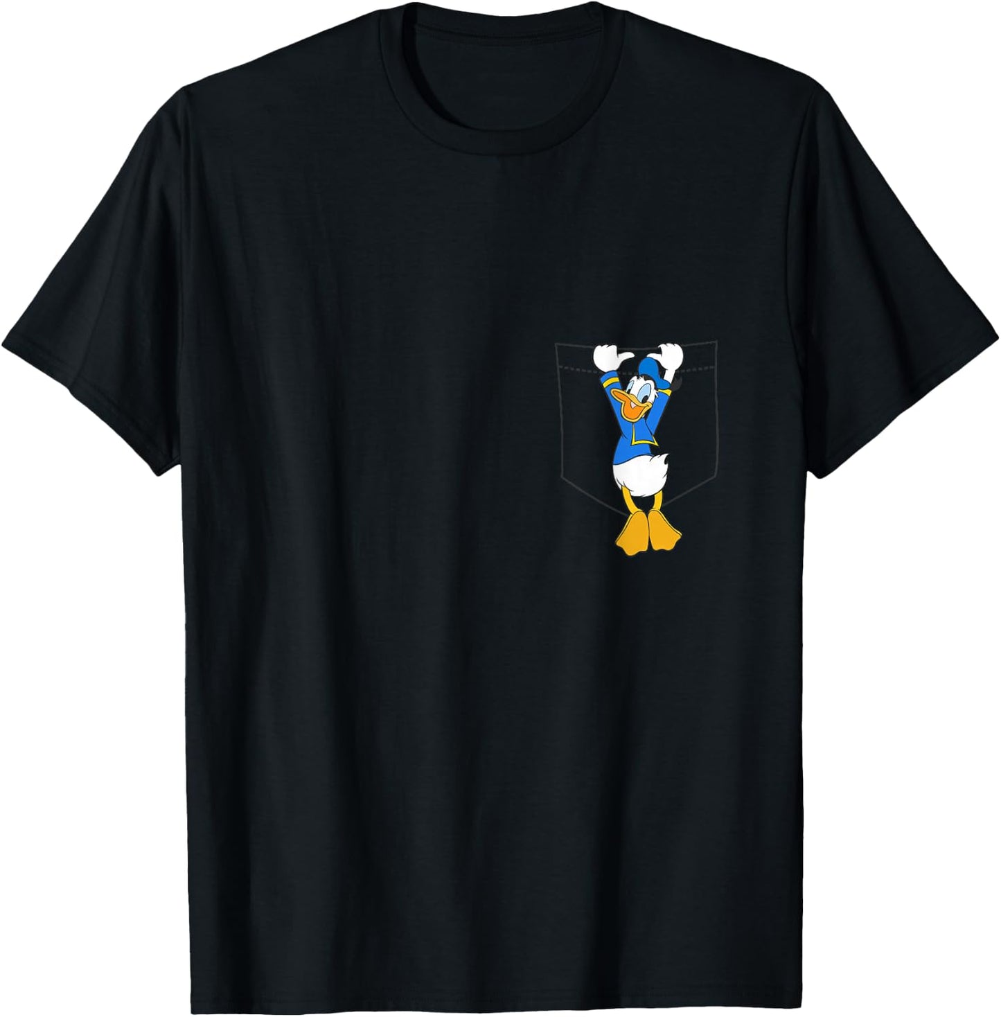 Disney Mickey & Friends Donald Duck Small Pocket T-Shirt - T-Shirt | Black