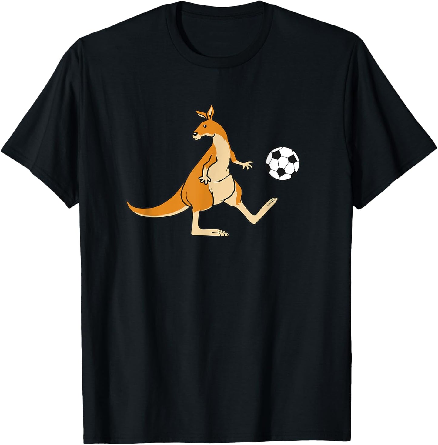 Kangaroo Soccer Australian Ball Sports T-Shirt - T-Shirt | Black