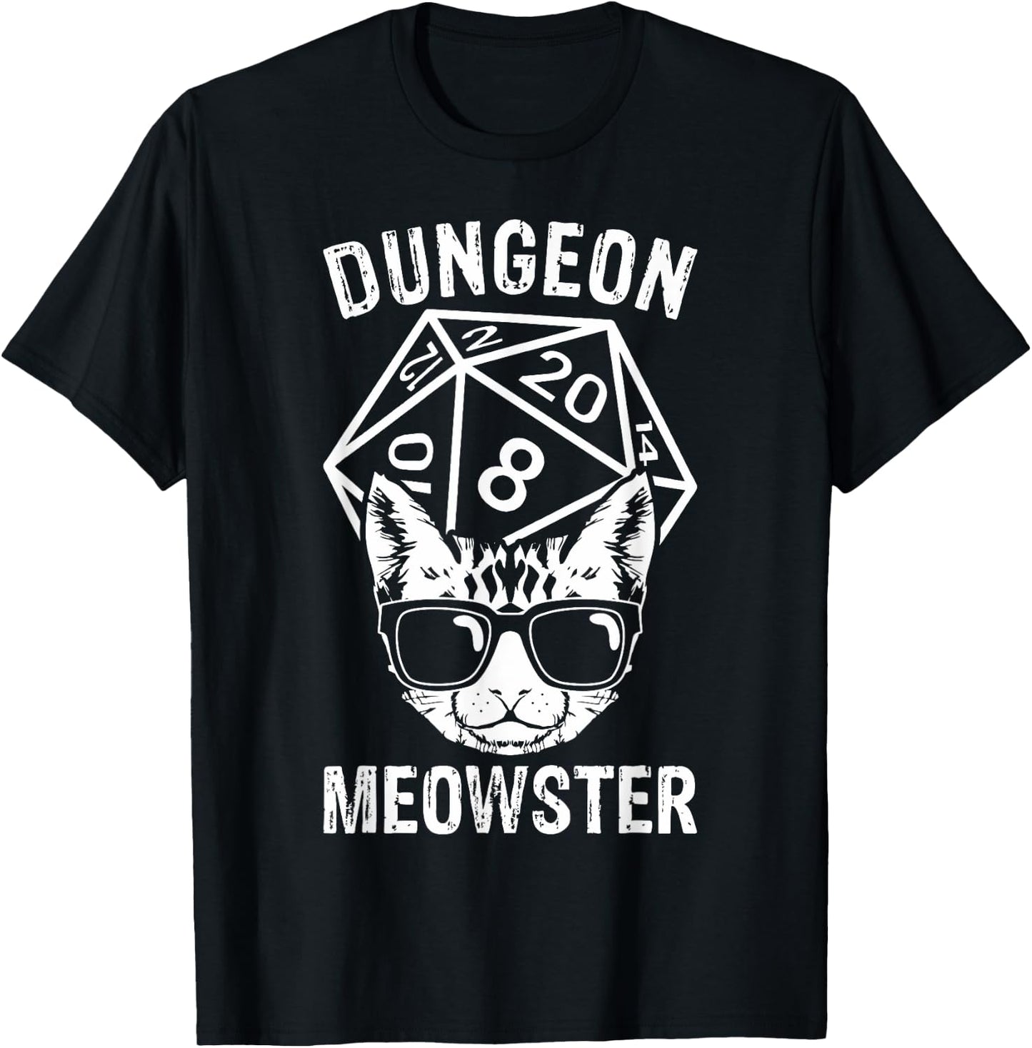 Dungeon Meowster Funny Cat Game Lover Women Girls Kids T-Shirt - T-Shirt | Black