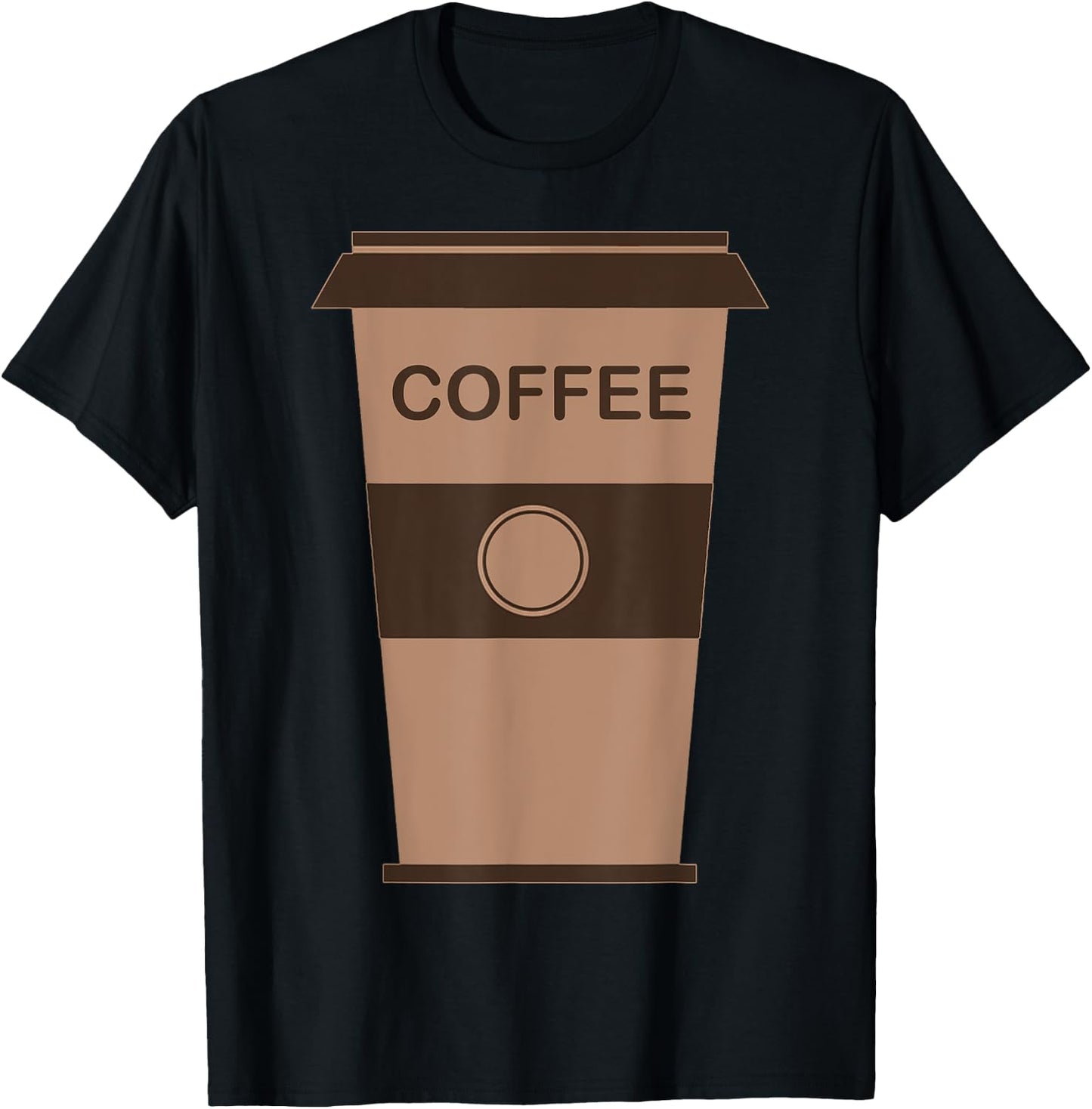 Coffee Cup Halloween Costume - Match With Donut Costume T-Shirt - T-Shirt | Black