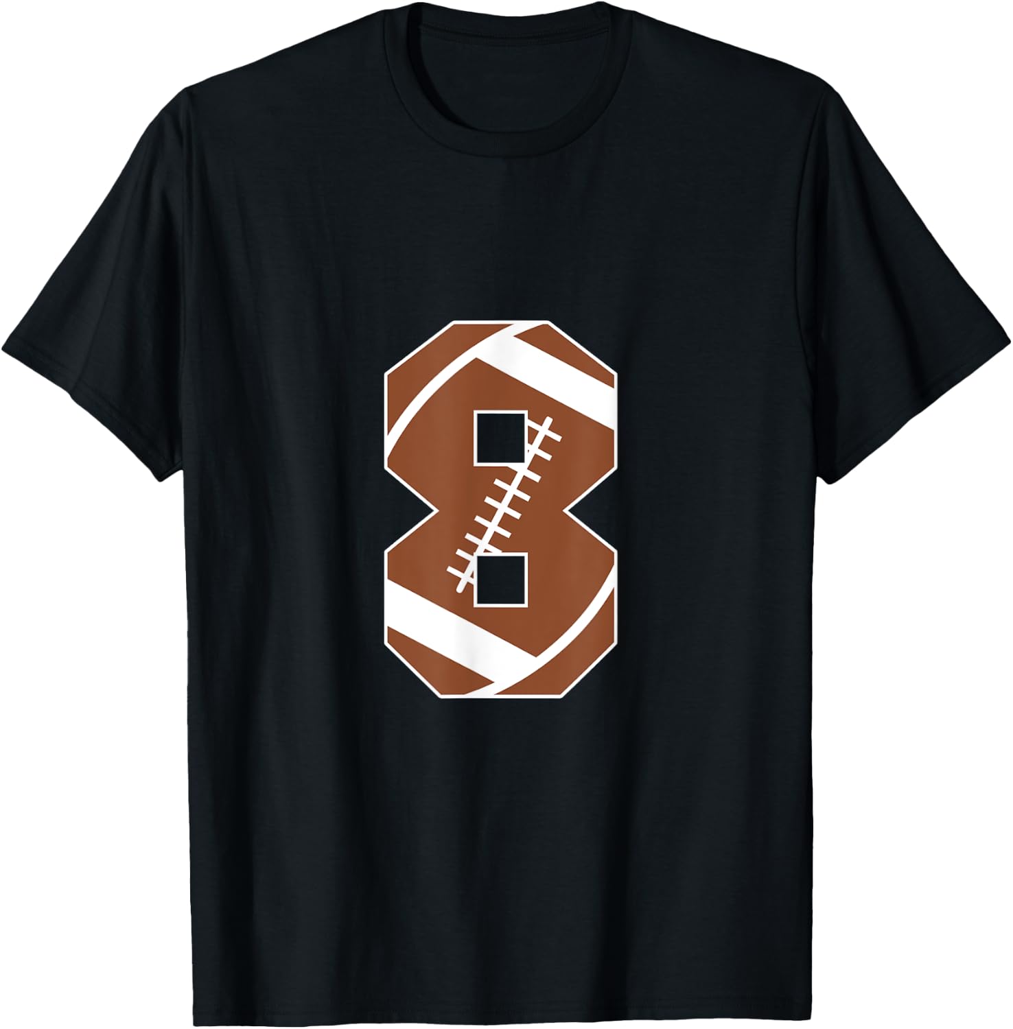 8th Birthday Kids Football Birthday Party 8 Years Old Boys T-Shirt - T-Shirt | Black