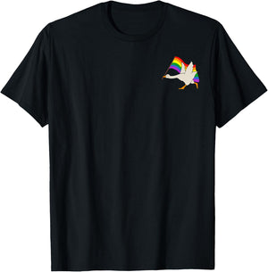 Rainbow Funny Goose Meme Love Is Love LGBT Gay Lesbian Pride T-Shirt - T-Shirt | Black