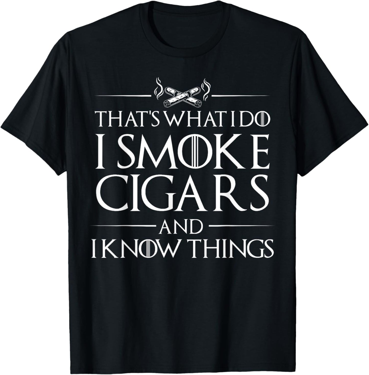 Smoke Cigars Smoker - Ideal Clever Class Men Gift T-Shirt - T-Shirt | Black