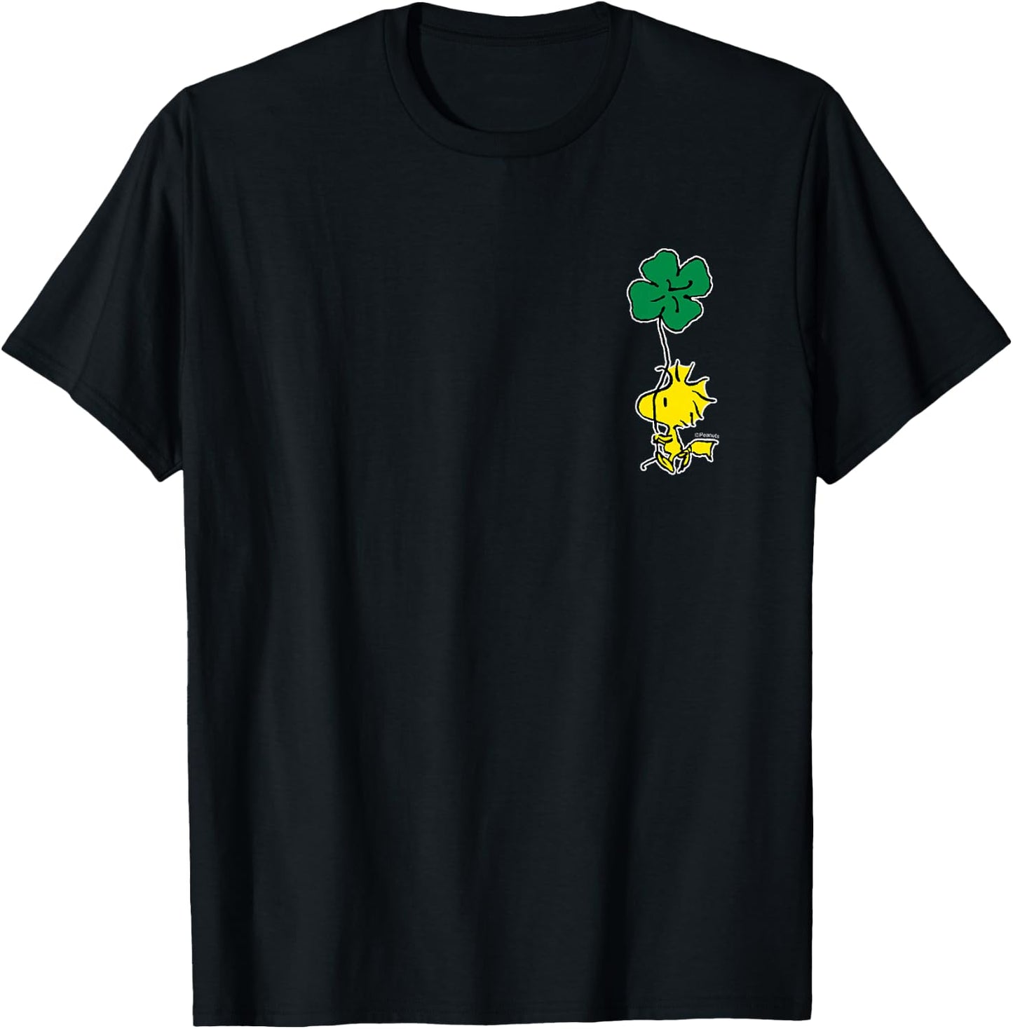 Peanuts - St. Patricks Day Woodstock Lucky Clover , blue T-Shirt - T-Shirt | Black