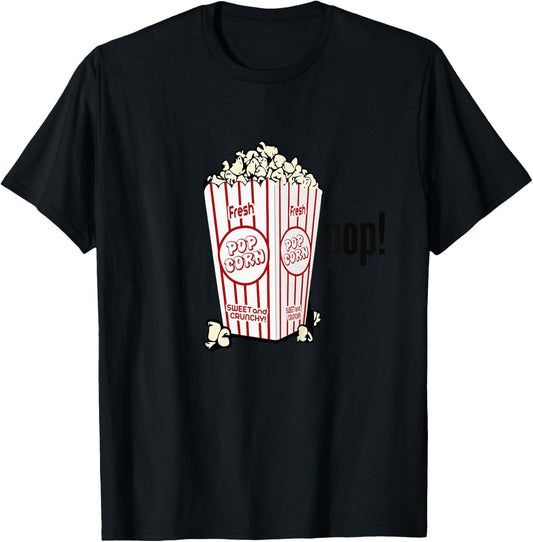 Movie Popcorn Pop Boys Girls Youth Children Bucket T-Shirt - T-Shirt | Black