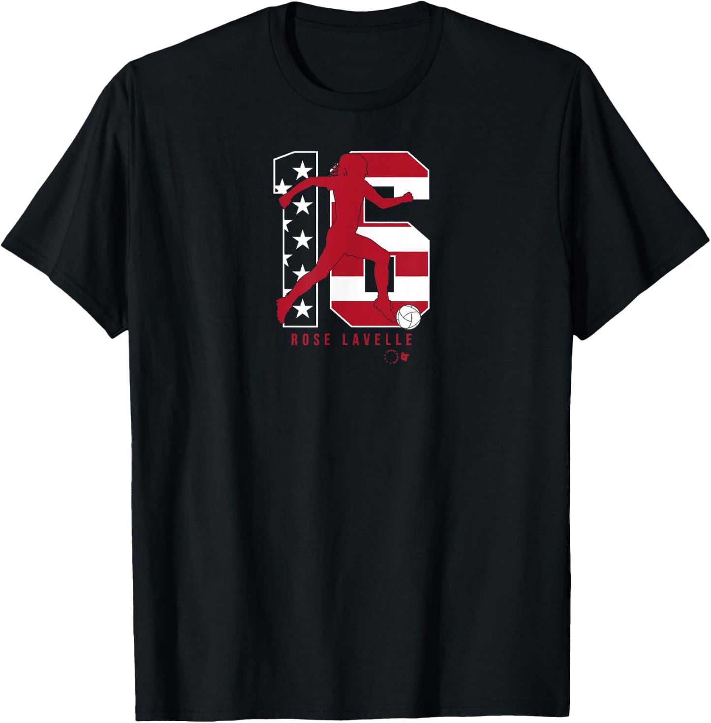 Rose Lavelle 16: USWNT Players Association - USA Soccer T-Shirt - T-Shirt | Black