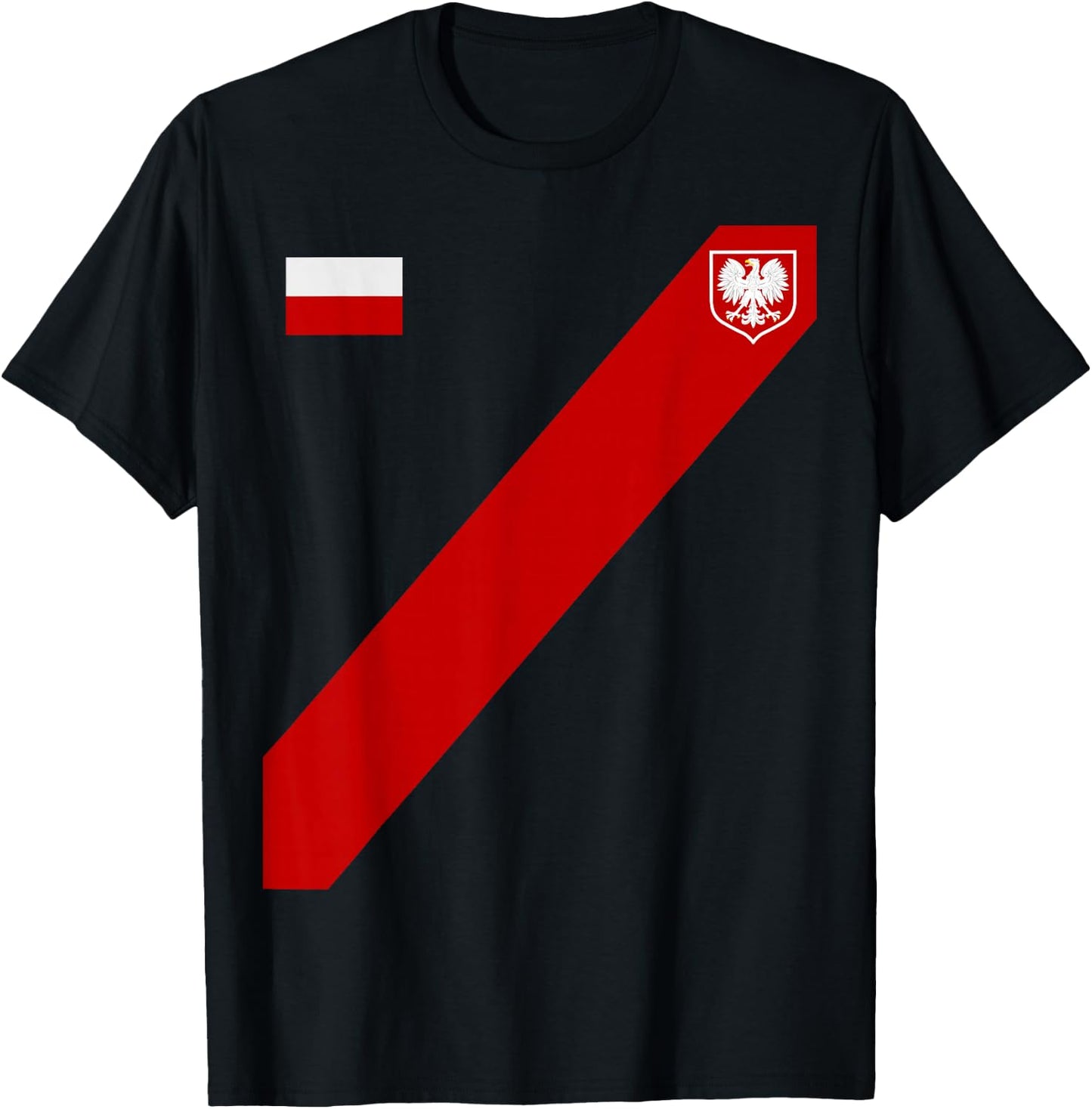 Poland For Gift Poland Poland Warsaw Flag T-Shirt - T-Shirt | Black