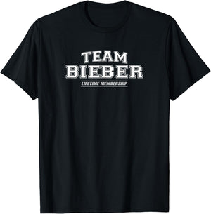 Team Bieber | Proud Family Surname, Last Name Gift T-Shirt - T-Shirt | Black