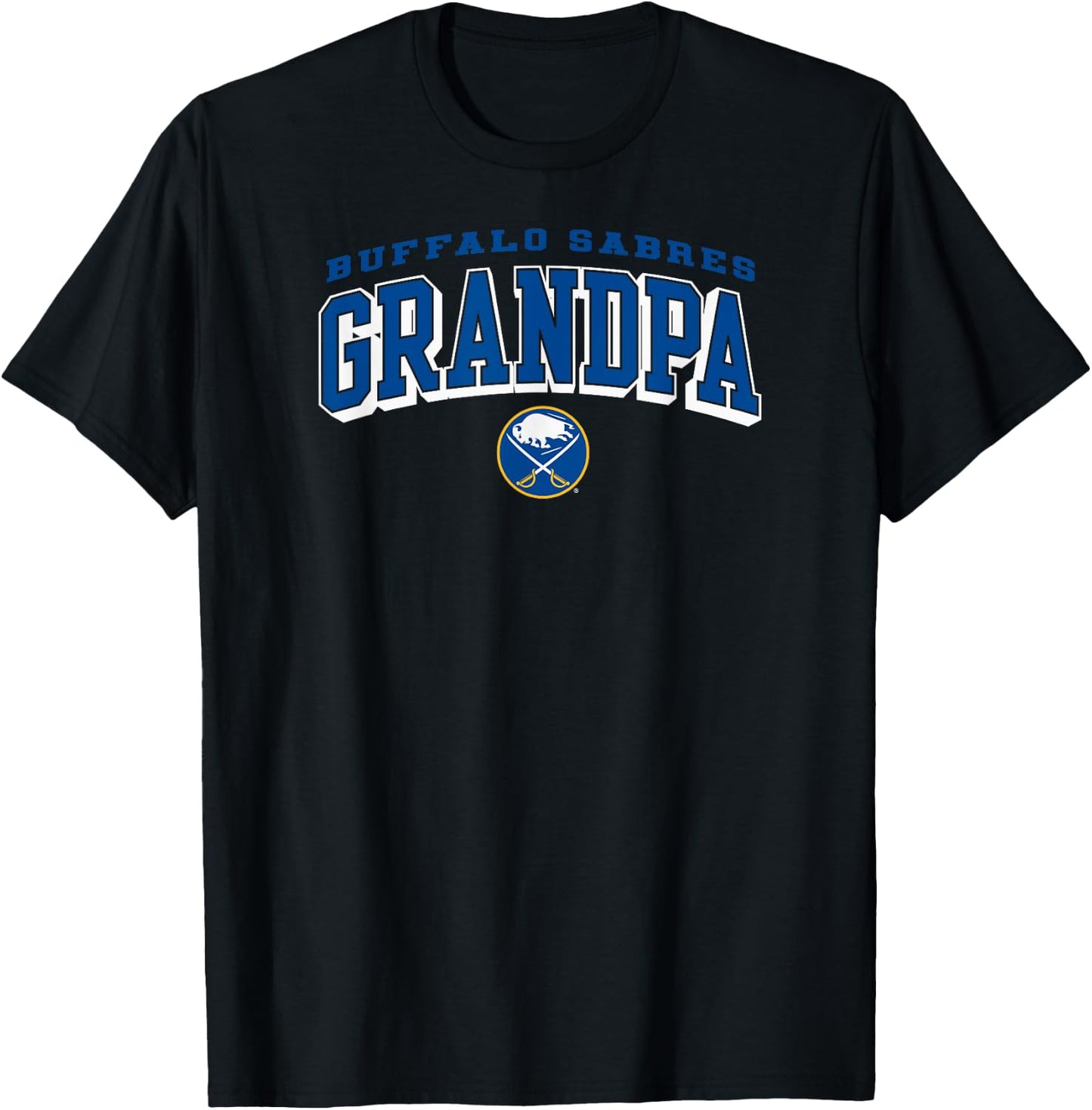 Buffalo Sabres Grandpa Arch Black NHL Officially Licensed T-Shirt - T-Shirt | Black