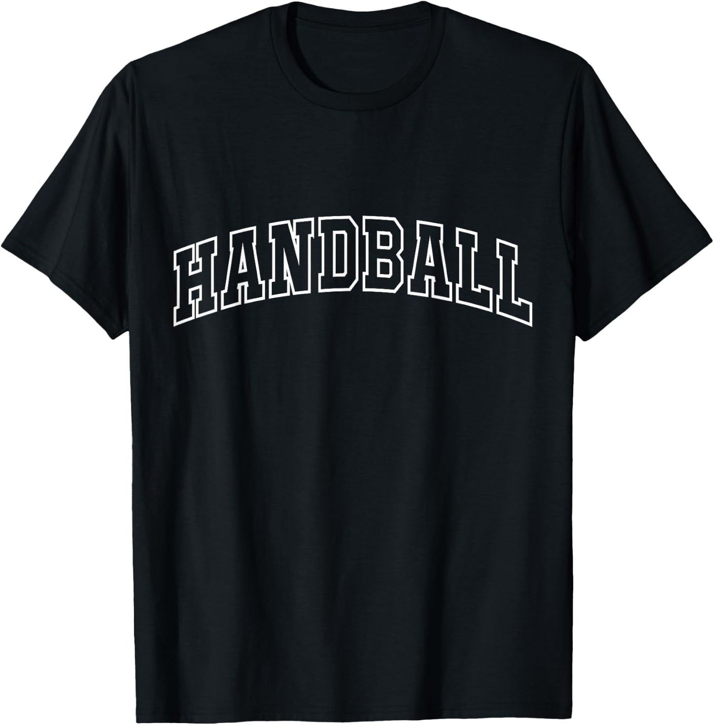 Handball Funny Athletic Lettering Team Player Coach T-Shirt - T-Shirt | Black