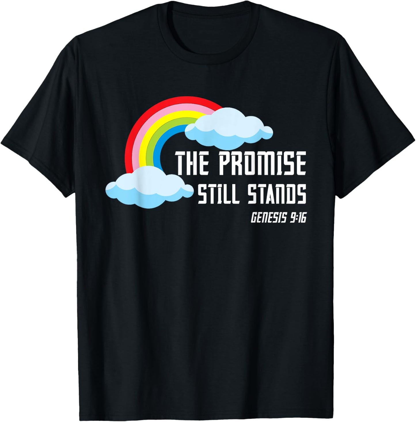 Genesis 9:16 Christian Bible Verse T-Shirt - T-Shirt | Black