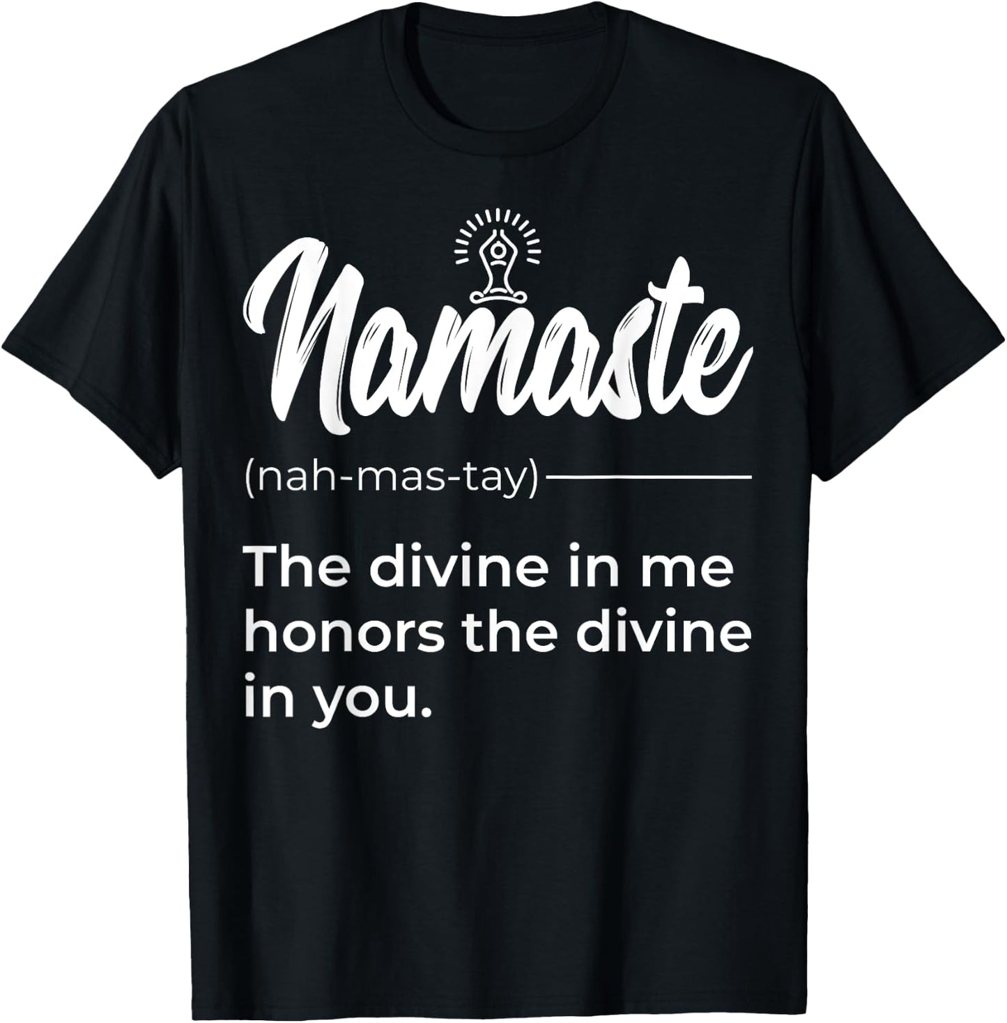 Namaste Buddha Lotus Definition Quotes Yoga Lover T-Shirt - T-Shirt | Black