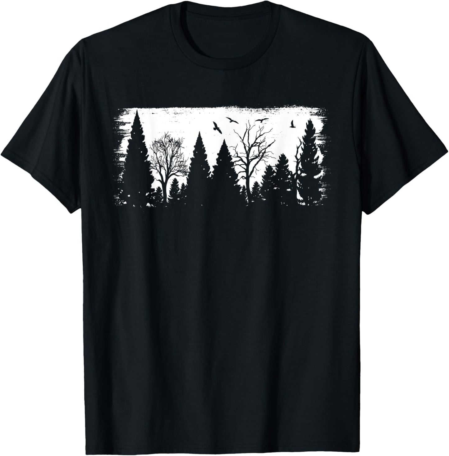 Wald Bäume Natur - Hiking Wandern Trekking Wanderer Wander T-Shirt - T-Shirt | Black