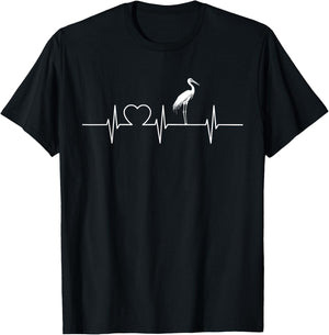 Storch Herzschlag Störche Storch T-Shirt - T-Shirt | Black
