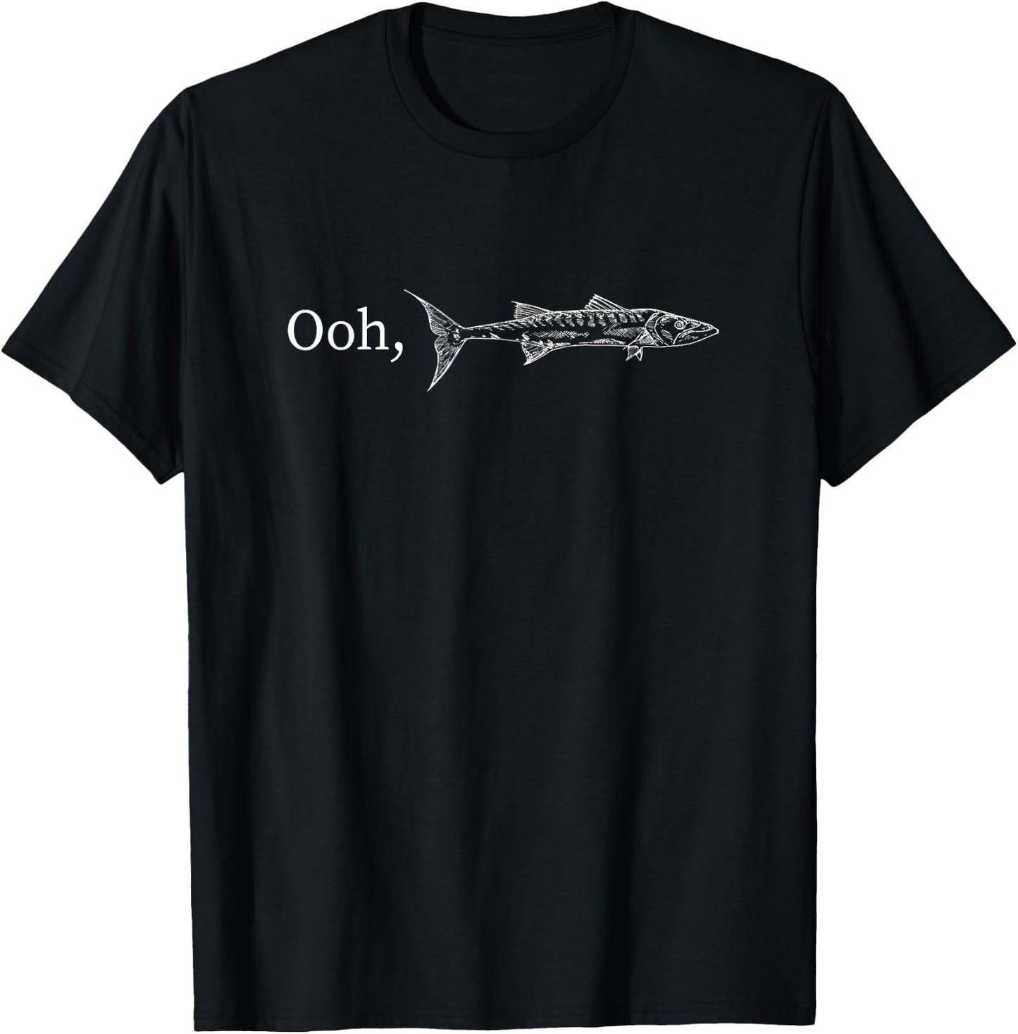 Funny Ooh Barracuda Fishing Gift Music and Rock Lovers T-Shirt - T-Shirt | Black