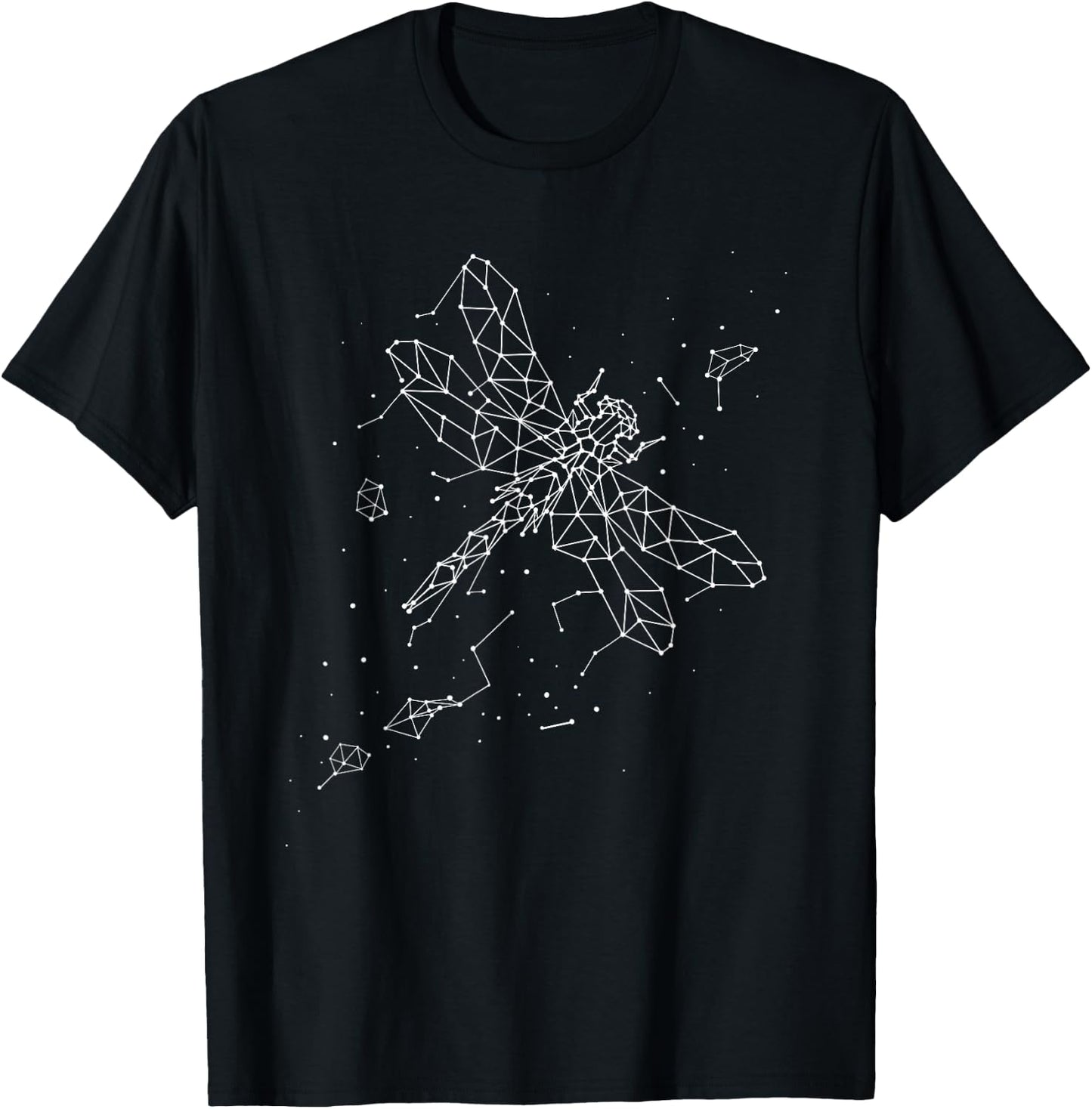 Dragonfly Minimalist Line - Insects Nature Lover Entomology T-Shirt - T-Shirt | Black