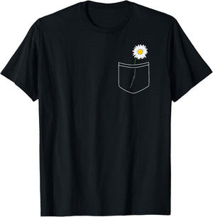 White Daisy T-Shirt - T-Shirt | Black