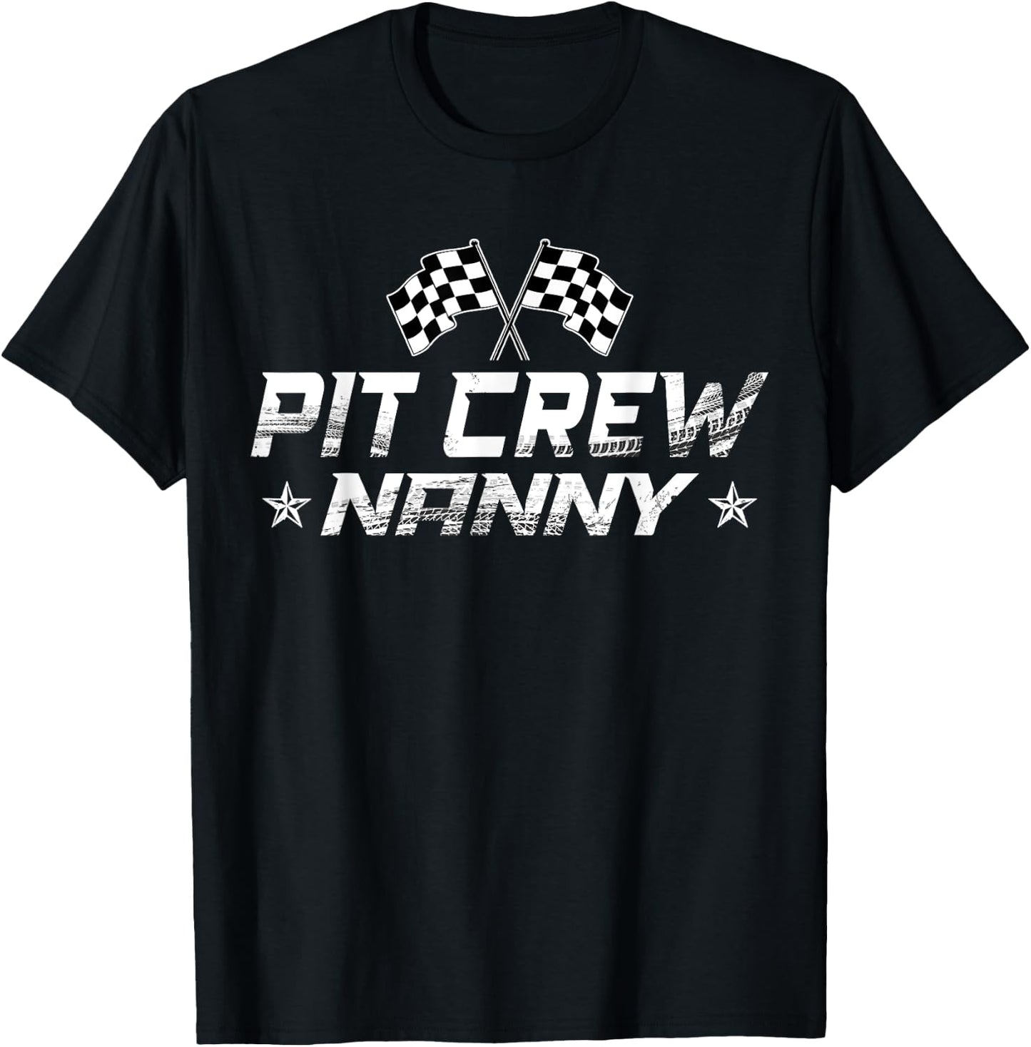 Race Car Birthday Party Racing Family Nanny Pit Crew T-Shirt - T-Shirt | Black