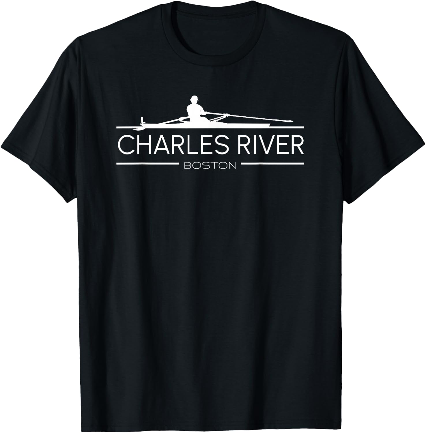 Charles River Rowing Crew ERG Boston Massachusetts Boat Race T-Shirt - T-Shirt | Black