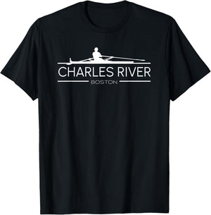 Charles River Rowing Crew ERG Boston Massachusetts Boat Race T-Shirt - T-Shirt | Black