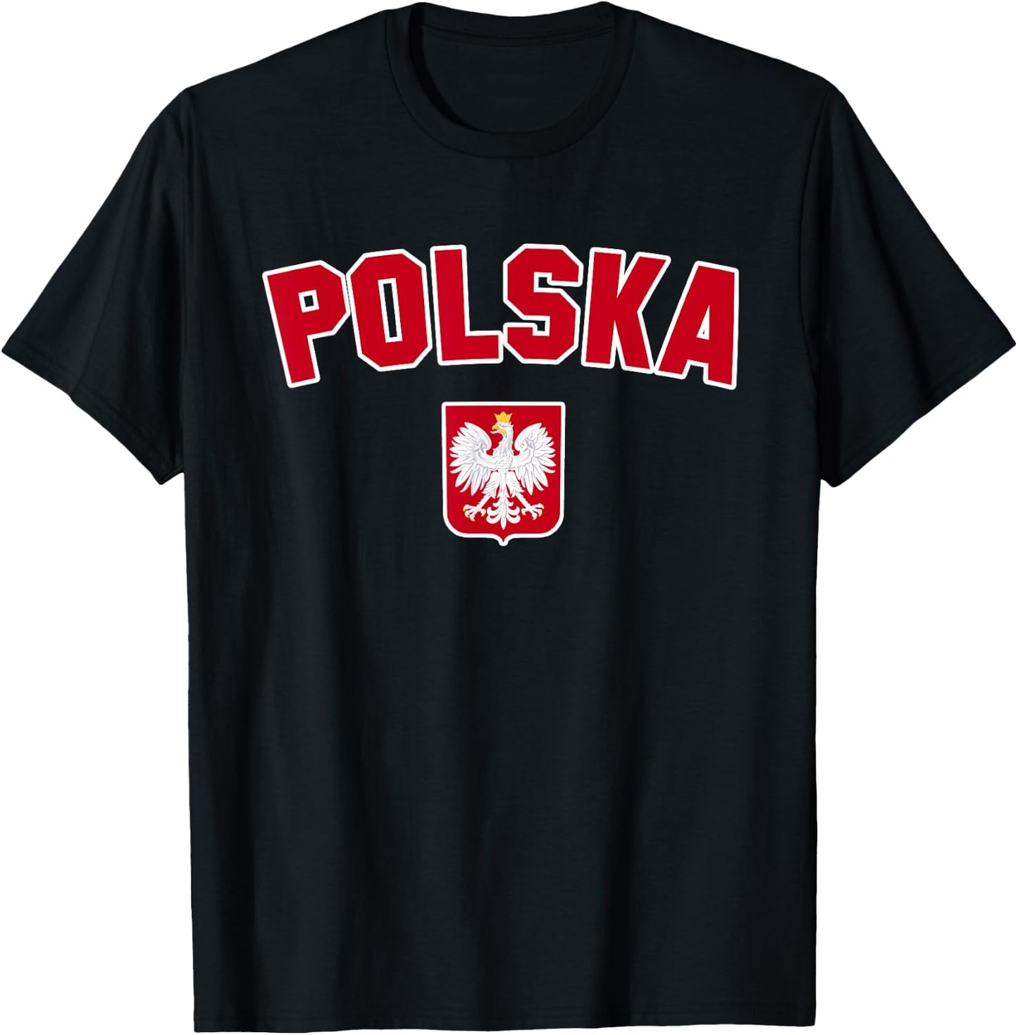 POLAND POLSKA Flag | Men Women Children POLAND , Black, S T-Shirt - T-Shirt | Black