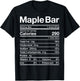 Maple Bar Nutrition Fact Costume Food Donut Glazed Iced Fall T-Shirt - T-Shirt | Black