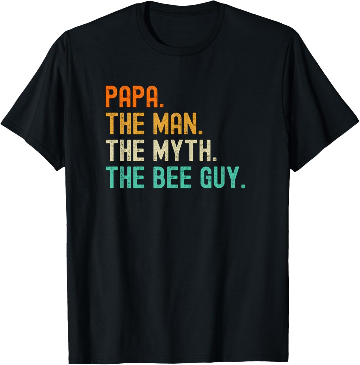 Papa Bee Beekeeper Beekeeping the Myth T-Shirt - T-Shirt | Black