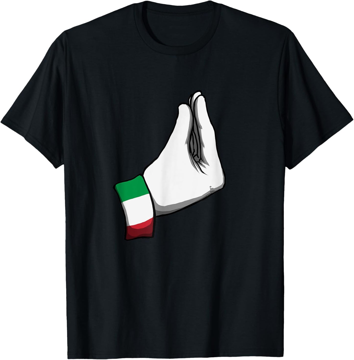 Italian Hand Gesture Italy Italiano Humour Family , Black, S T-Shirt - T-Shirt | Black