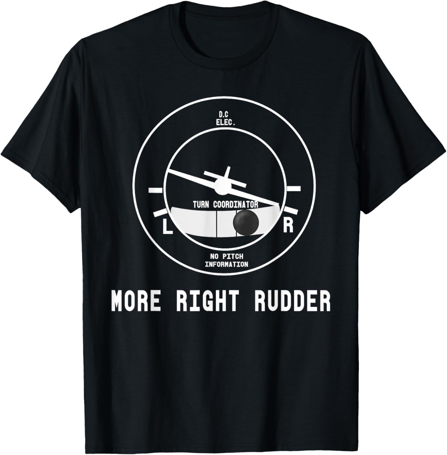 More Right Rudder CFI Flight Instructor Pilot funny T-Shirt - T-Shirt | Black