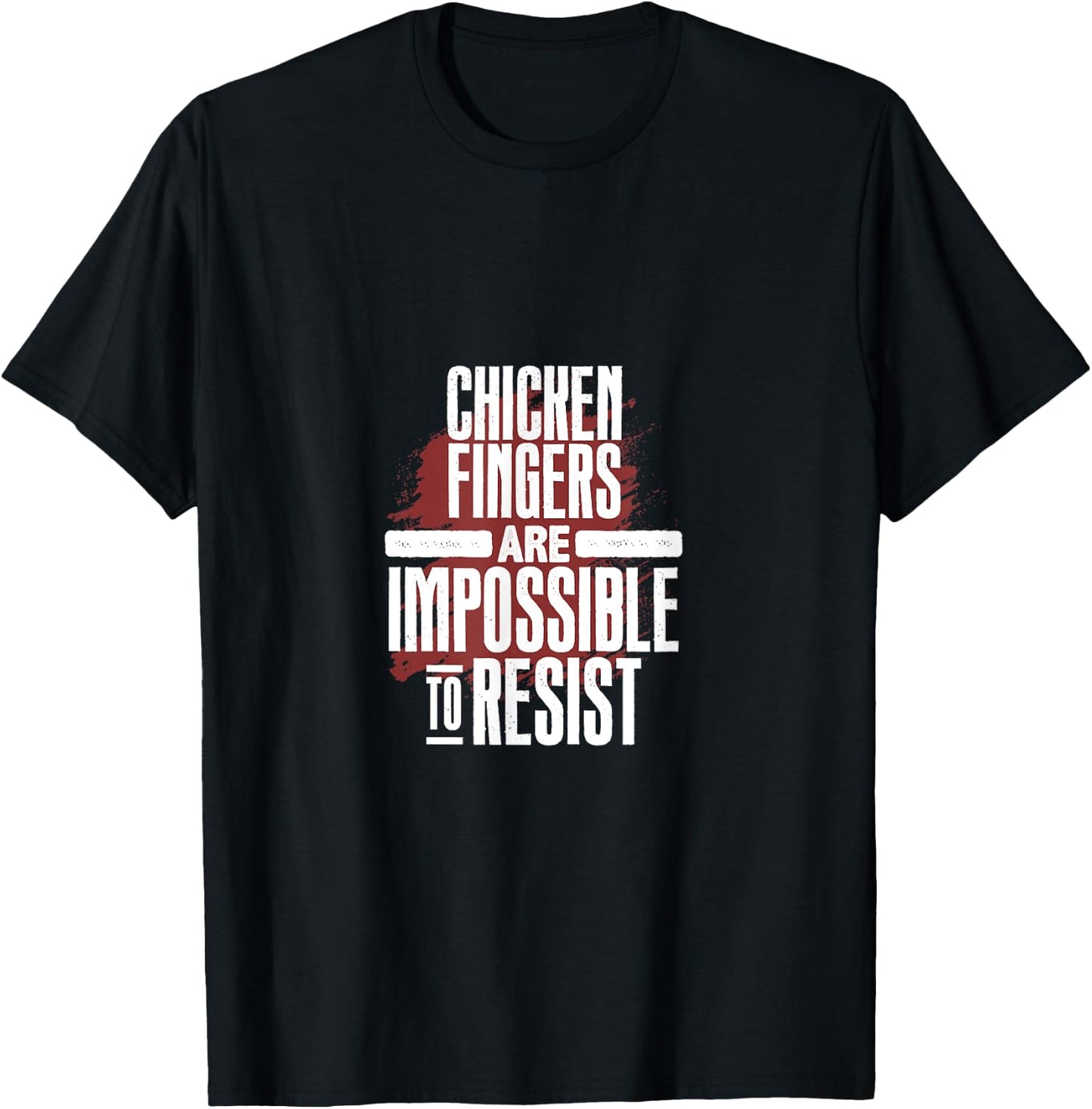Chicken Fingers Food Lover Humor Relatable Snack Obsession T-Shirt - T-Shirt | Black
