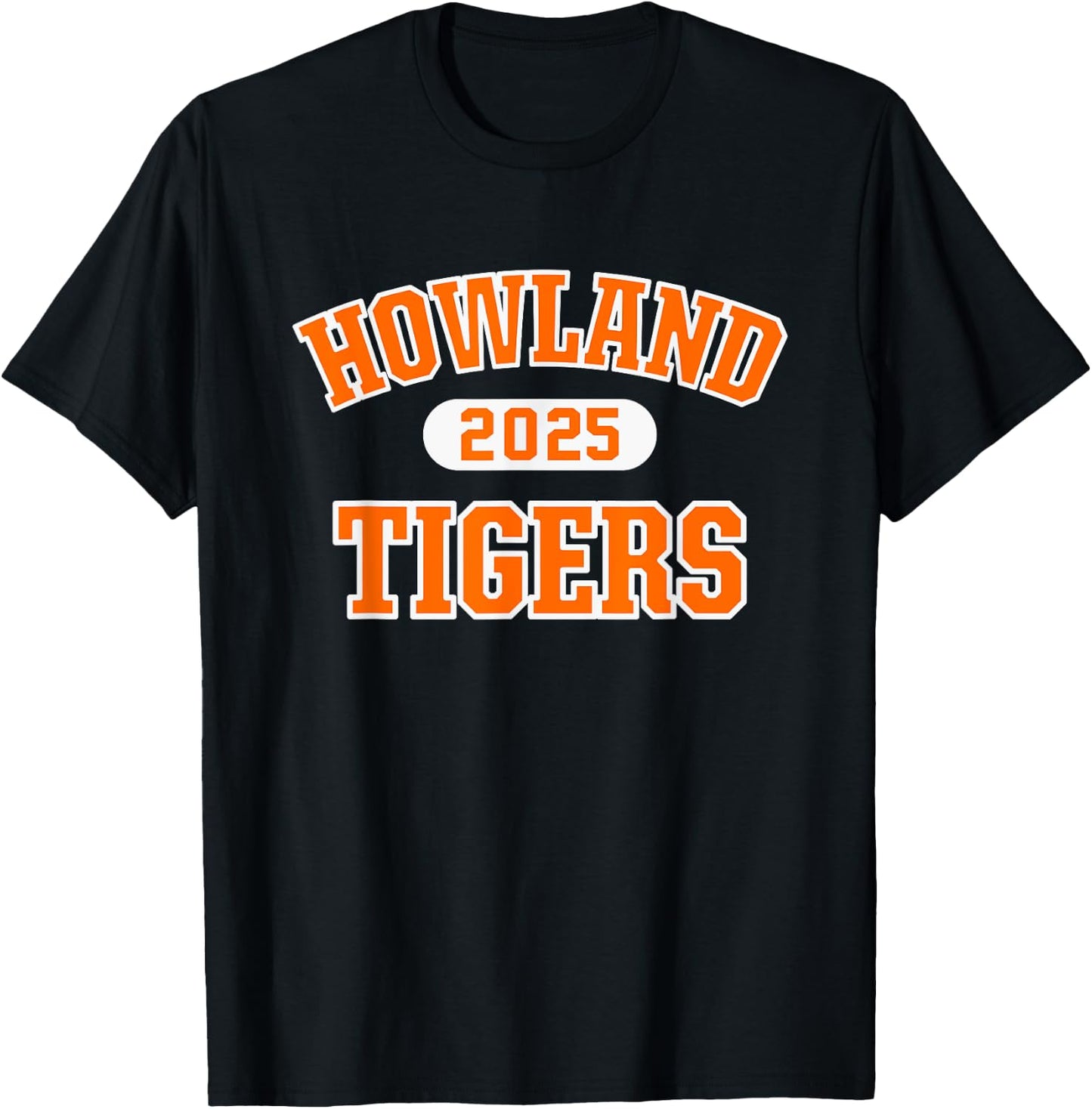 Howland Tigers High School Arch 2025 T-Shirt - T-Shirt | Black