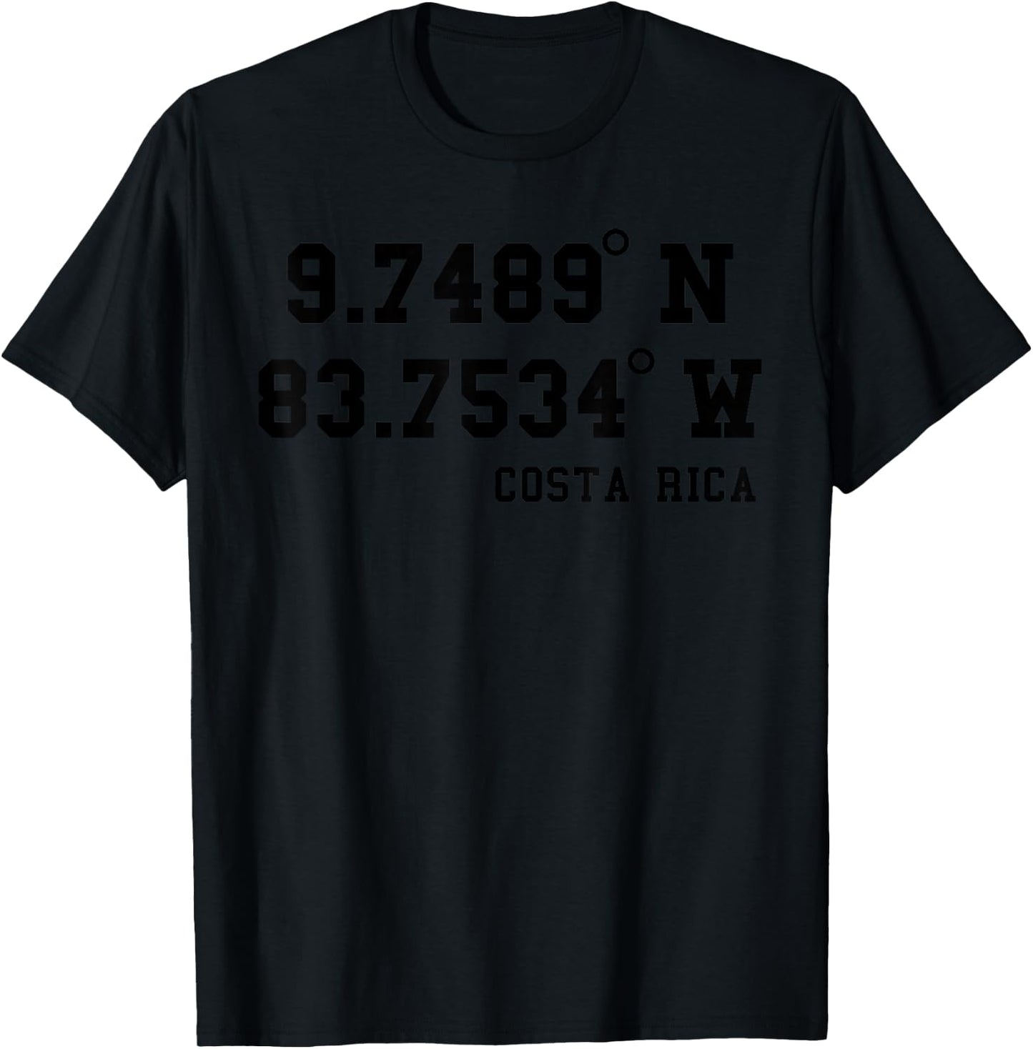 Costa Rica Koordinaten Urlaub Design Reiseziel Costa Rica T-Shirt - T-Shirt | Black